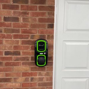 electric car charge point on wall